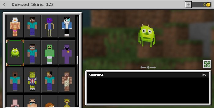 Cursed Skins pack for Minecraft PE