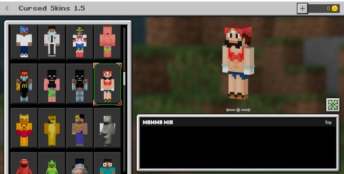 Cursed Skins pack for Minecraft PE