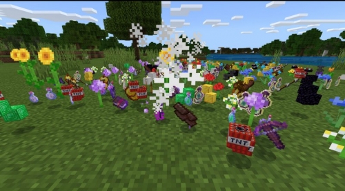 Flowers drop items addon