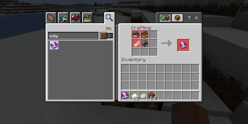 Waypoint crafting recipe