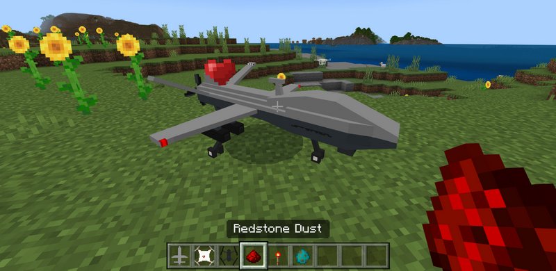 Activating the drone with a redstone