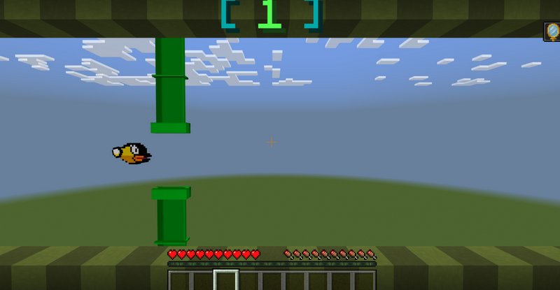 Flap the bird in Minecraft