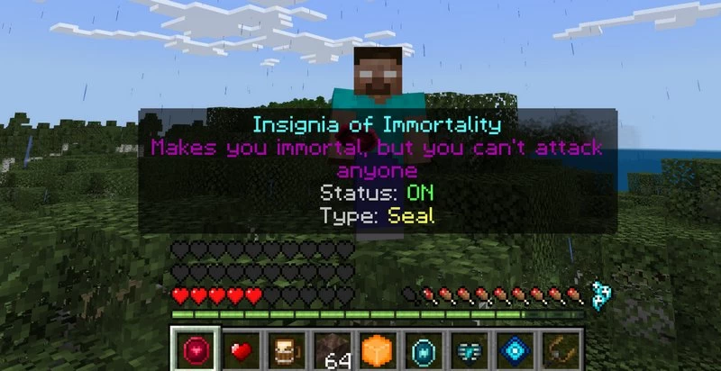 Make your character immortal in Minecraft PE