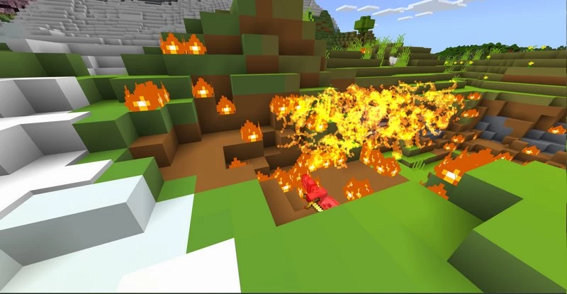 Explosion caused by Herobrine