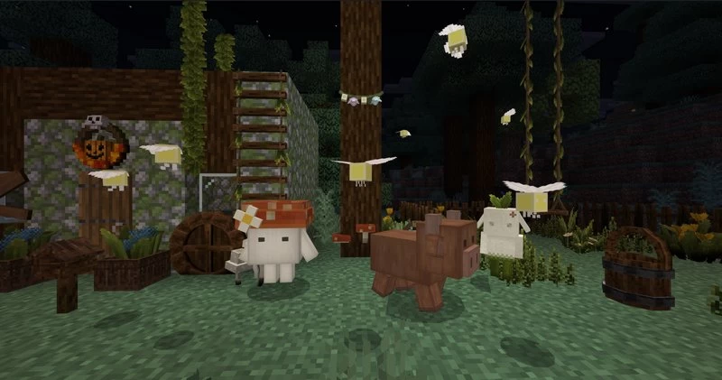 Living mushrooms, cute cows and fayes are new creatures introduced to the game