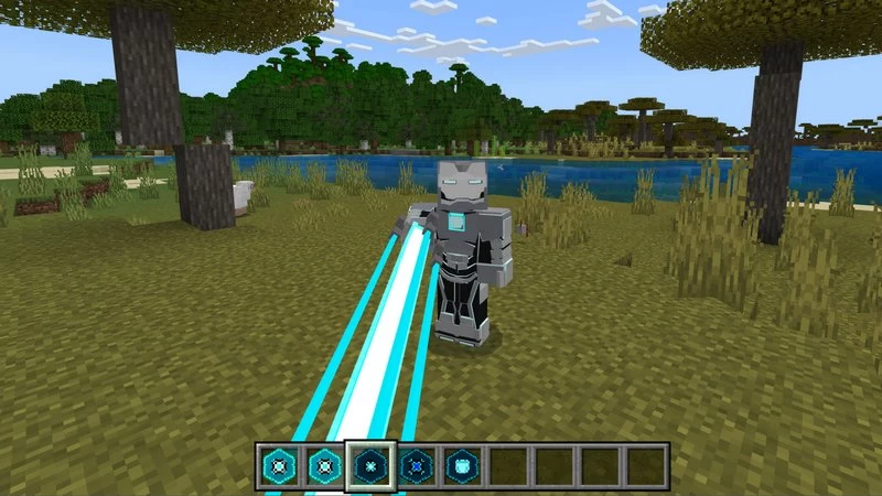 Superior Iron man repulsor usafe in Minecraft