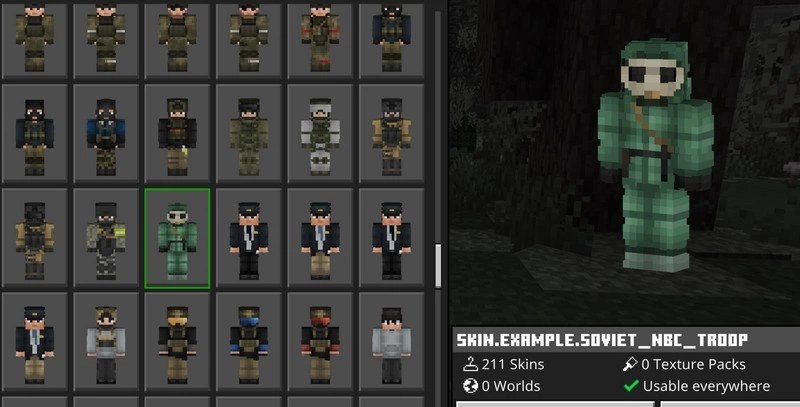 Military skin pack