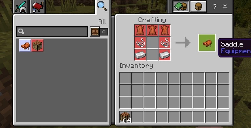 Saddle crafting recipe