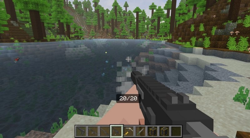 Shotgun in Minecraft PE