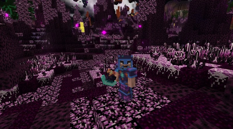 Purple biome and another armor set