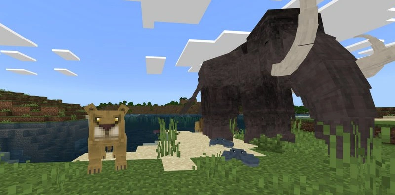 Mammoth and tiger