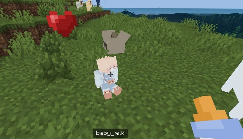 Taming a child with a bottle of milk