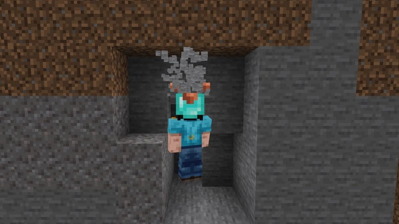 Jumping with a helmet on breaks blocks