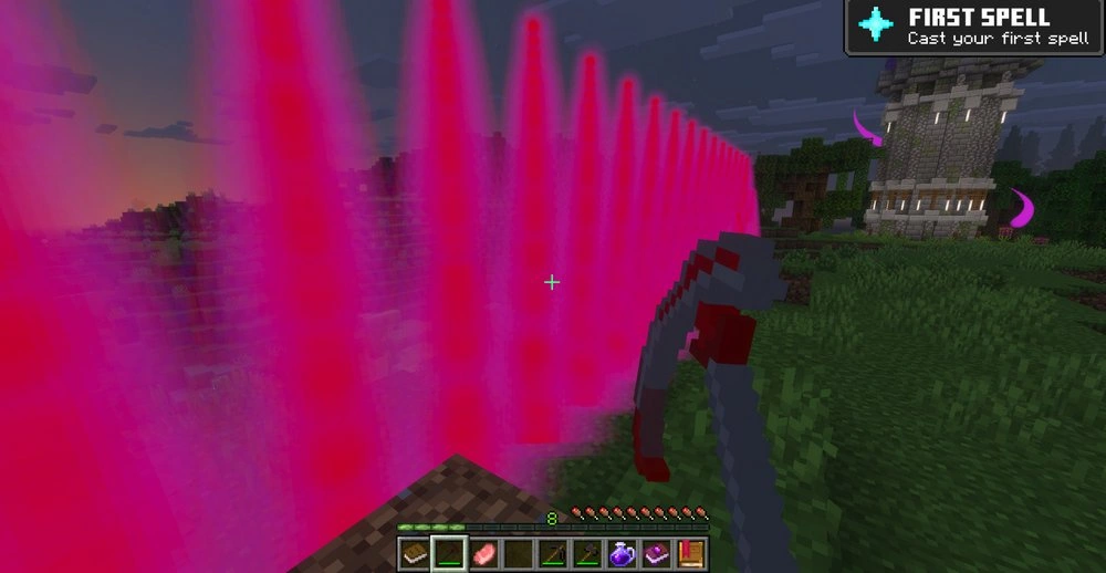 The usage of magic scythe