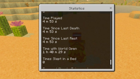 Bedrock Statistics addon