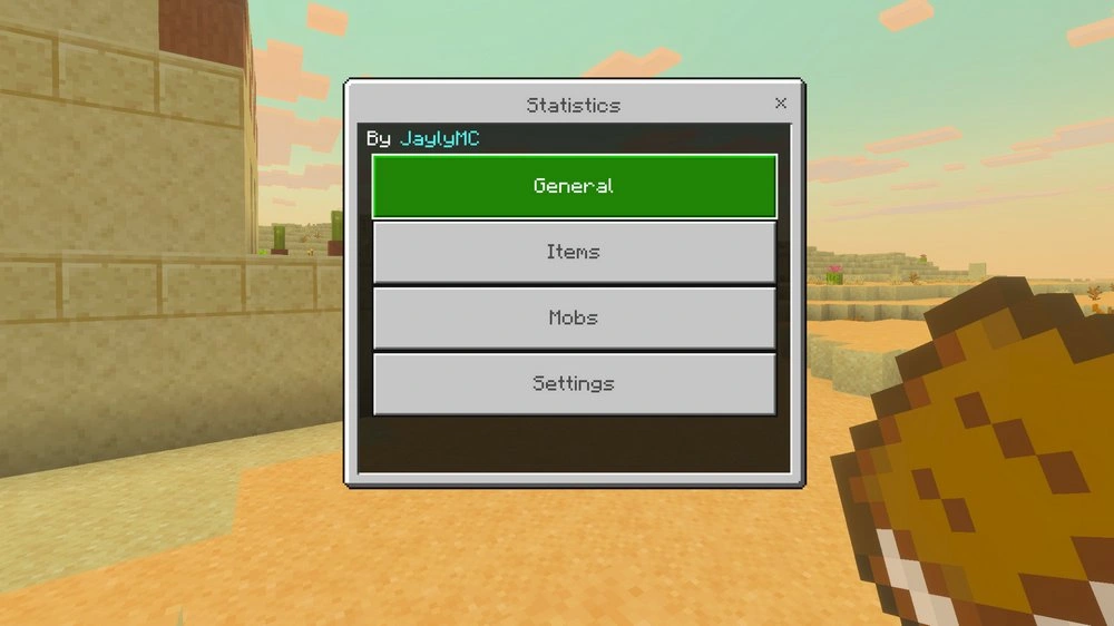 Statistics menu