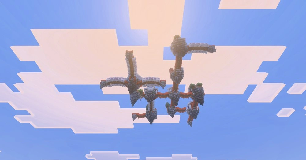 Village far in the sky